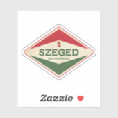 Vintage van Szeged Sticker (Vel)