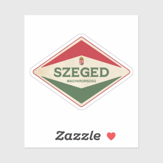 Vintage van Szeged Sticker (Vel)
