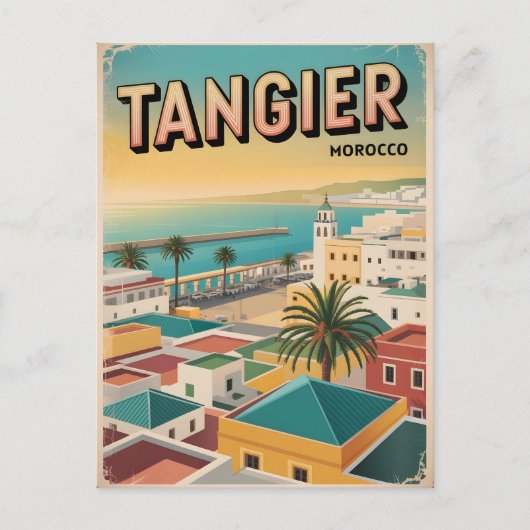 Vintage van Tanger Briefkaart (Voorkant)
