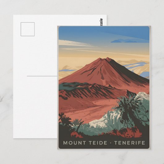 Vintage van Teide Tenerife Briefkaart (Voorkant / Achterkant)