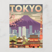 Vintage van Tokio Briefkaart (Voorkant)