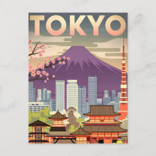 Vintage van Tokio Briefkaart