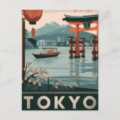 Vintage van Tokio Briefkaart (Voorkant)