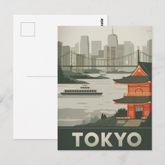 Vintage van Tokio Briefkaart (Voorkant / Achterkant)