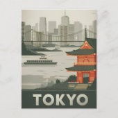 Vintage van Tokio Briefkaart (Voorkant)