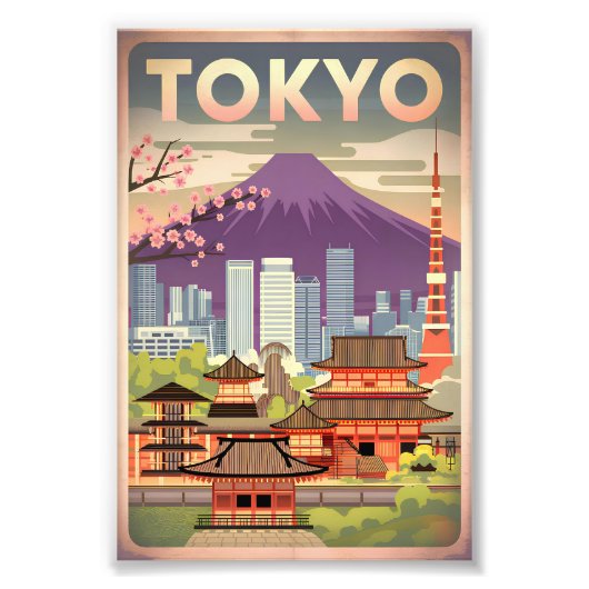 Vintage van Tokio Foto Afdruk (Voorkant)