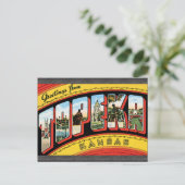 Vintage van Topeka Kansas Briefkaart (Staand voorkant)