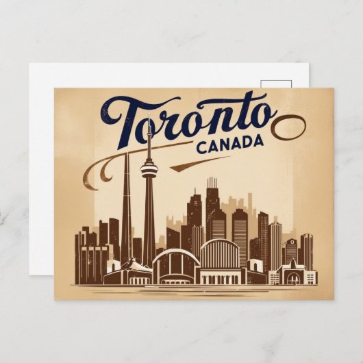 Vintage van Toronto, Canada Briefkaart (Voorkant / Achterkant)