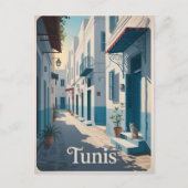 Vintage van Tunis Briefkaart (Voorkant)