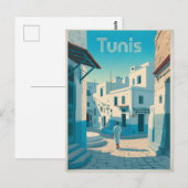 Vintage van Tunis Briefkaart (Voorkant / Achterkant)