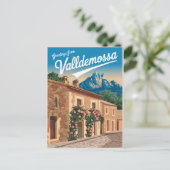Vintage van Valldemossa Mallorca Briefkaart (Staand voorkant)