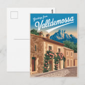 Vintage van Valldemossa Mallorca Briefkaart (Voorkant / Achterkant)