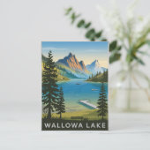 Vintage van Walowa Lake Briefkaart (Staand voorkant)