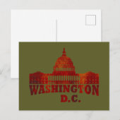 Vintage van Washington DC Feestdagenkaart (Voorkant / Achterkant)
