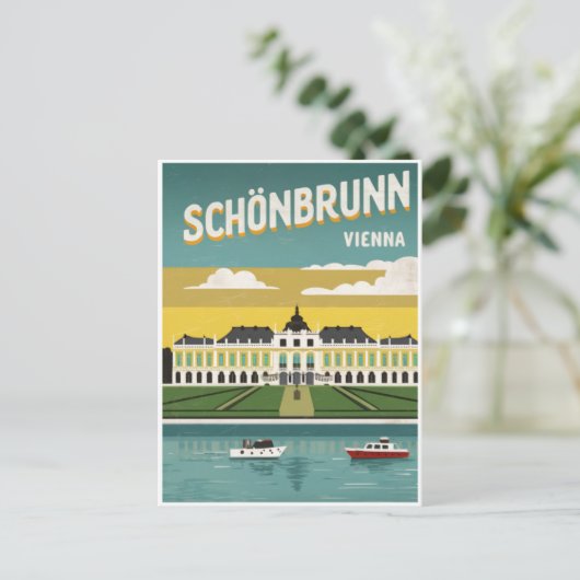 vintage van wenen briefkaart (Staand voorkant)