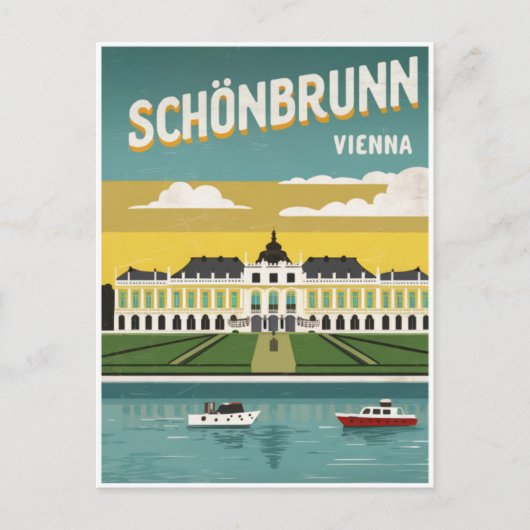 vintage van wenen briefkaart (Voorkant)