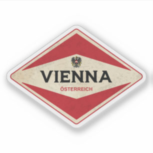 Vintage van Wenen, Oostenrijk Sticker