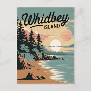 Vintage van Whidbey Island Briefkaart