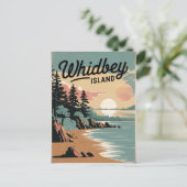 Vintage van Whidbey Island Briefkaart (Staand voorkant)