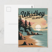 Vintage van Whidbey Island Briefkaart (Voorkant / Achterkant)