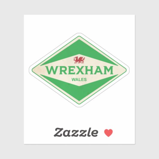 Vintage van Wrexham Wales Sticker (Vel)