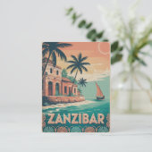 Vintage van Zanzibar Briefkaart (Staand voorkant)