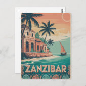 Vintage van Zanzibar Briefkaart (Voorkant / Achterkant)