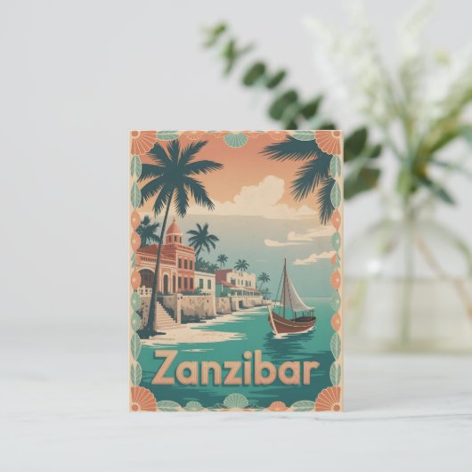 Vintage van Zanzibar Briefkaart (Staand voorkant)