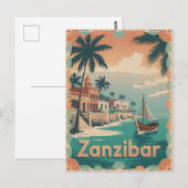 Vintage van Zanzibar Briefkaart (Voorkant / Achterkant)
