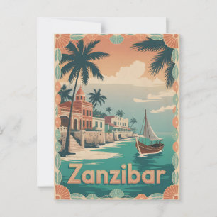Vintage van Zanzibar Briefkaart