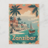 Vintage van Zanzibar Briefkaart (Voorkant)