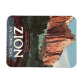 Vintage van Zion National Park Magneet (Horizontaal)