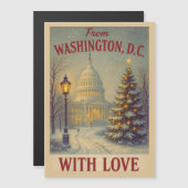 Vintage 'Vanuit Washington DC Met Liefde' Magnetis (Voorkant / Achterkant)
