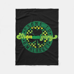 Vintage vatbaar voor kattenkwaad en onzin St. Patr Fleece Deken