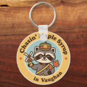 Vintage Vaughan Ontario Maple Syrup Hunt Sleutelhanger (Voorkant)