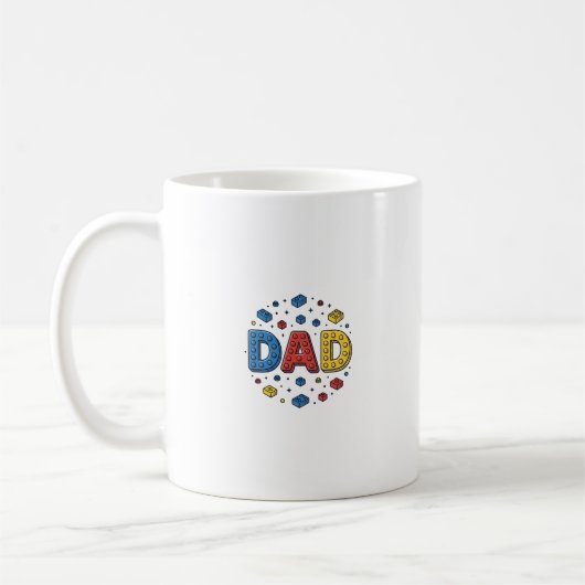 Vintage Vector Ontwerp Vader Bouwblokken_1 Koffiemok (Links)