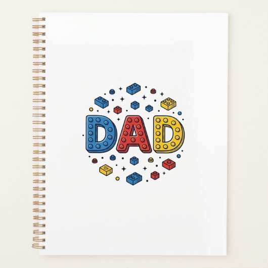 Vintage Vector Ontwerp Vader Bouwblokken_1 Planner (Voorkant)