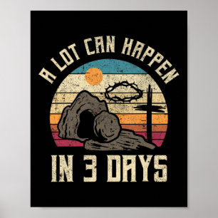 Vintage Veel Kan Gebeuren In 3 Dagen Christelijk P Poster