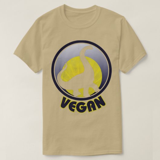 Vintage Vegan Dinosaur T-shirt (Design voorkant)