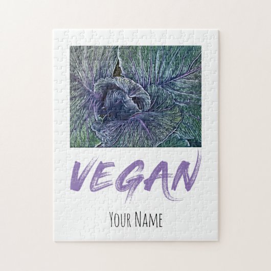 Vintage Vegan Red Cabbage Legpuzzel (Verticaal)
