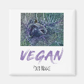 Vintage Vegan Red Cabbage Magneet (Voorkant)