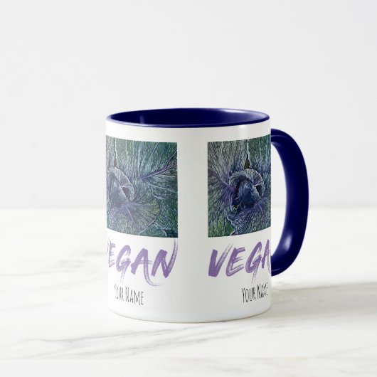 Vintage Vegan Red Cabbage Mok (Voorkant rechts)