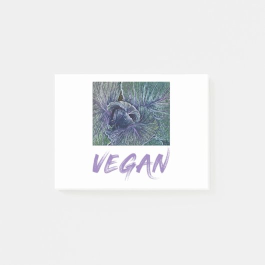 Vintage Vegan Red Cabbage Post-it® Notes (Voorkant)