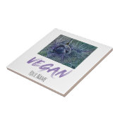 Vintage Vegan Red Cabbage Tegeltje (Zijkant)