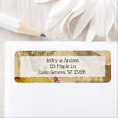 Vintage  vel Music Antiqued Rozen Adresetiketten Etiket (Insitu)