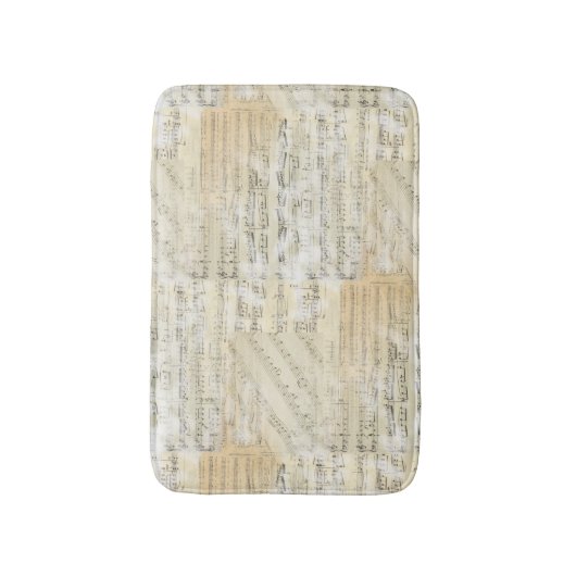 Vintage vel Music Bath Rug Badmat (Voorkant Verticaal)