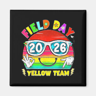 Vintage veld dag zes zeven meme gele team mannen magneet
