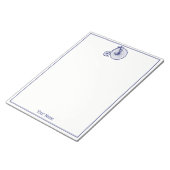 Vintage Velocipede Penny Farthing Bicycle Bike Blu Notitieblok (Schuin)