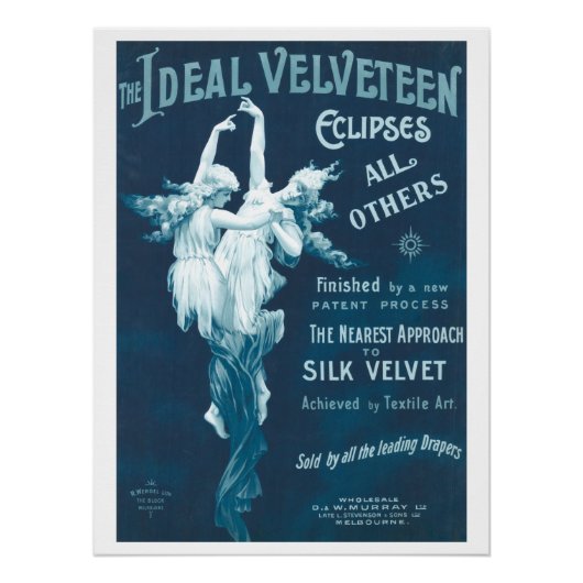Vintage Velvet Adverteren Poster (Voorkant)