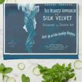 Vintage Velvet Adverteren Poster Theedoek (Gevouwen)